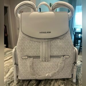 Michael Kors Light Gray Monogram Backpack